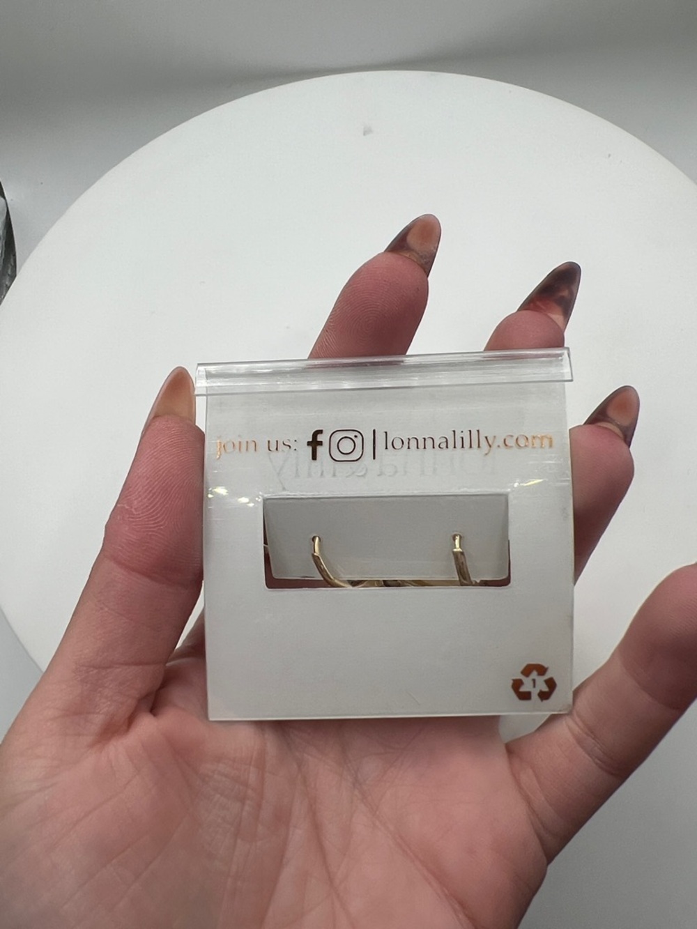 lonna & lilly Gold Iridescent Teardrop Earrings - Picture 3 of 3